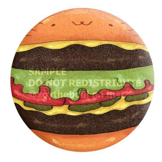 Bagel plush badge